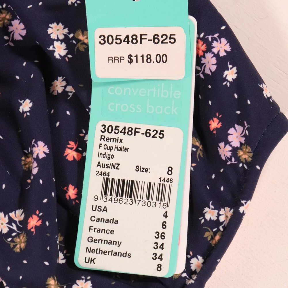 NWT Seafolly F Cup Halter in Indigo Remix - Picture 6 of 12